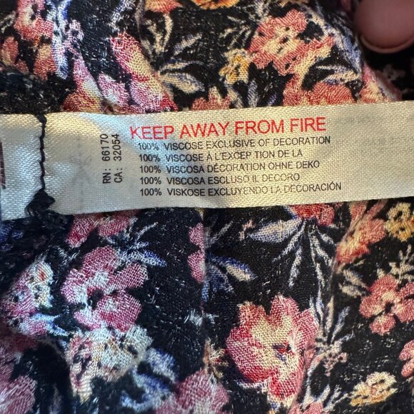 Intimately Free People East Willow Trapeze Slip Dress Black Combo Floral Size XS - Picture 8 of 12